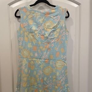 Pale Blue Floral Vintage Dress
